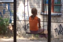 girl on swing