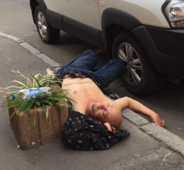 Drunk Guy in Street