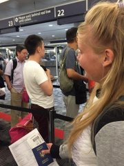 girl with passport